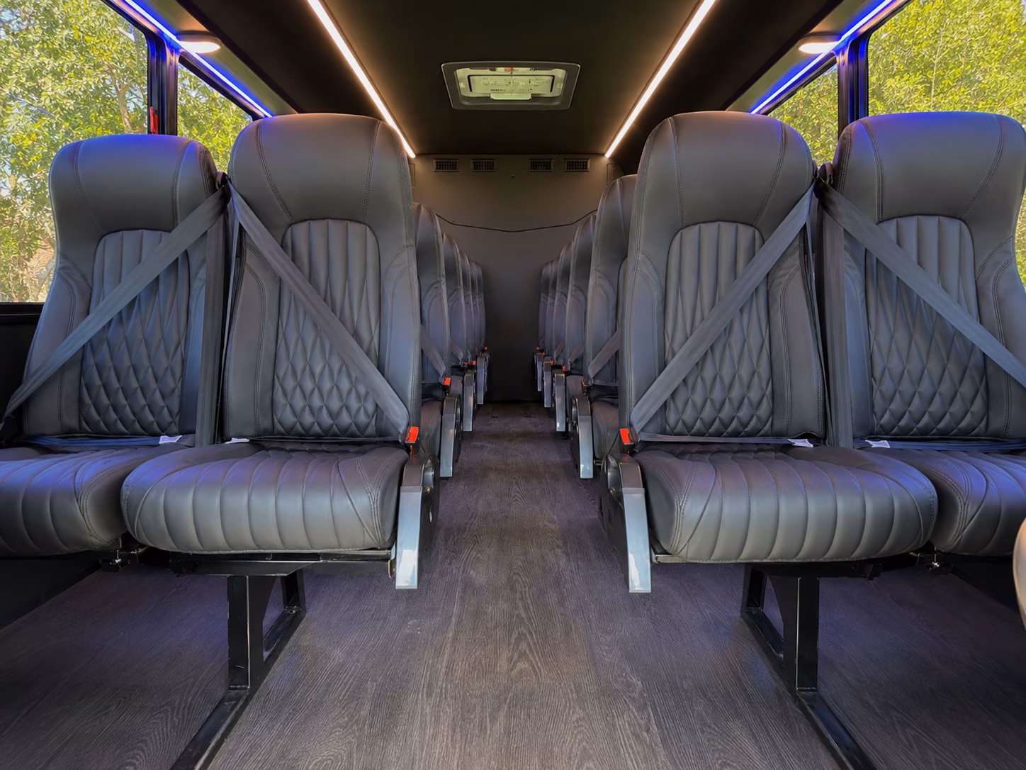 durham 15 passenger minibus inside