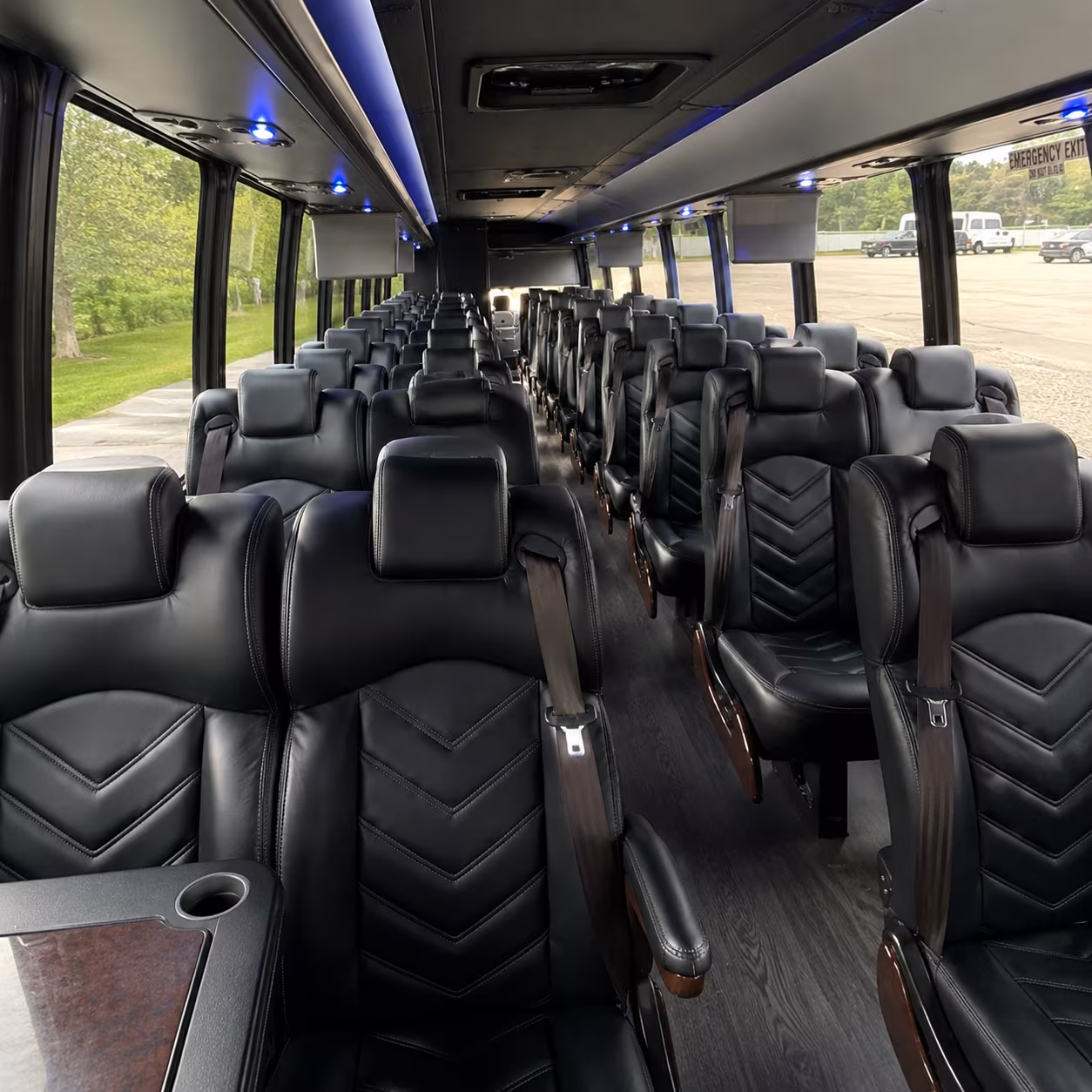 durham 25 passenger minibus interior