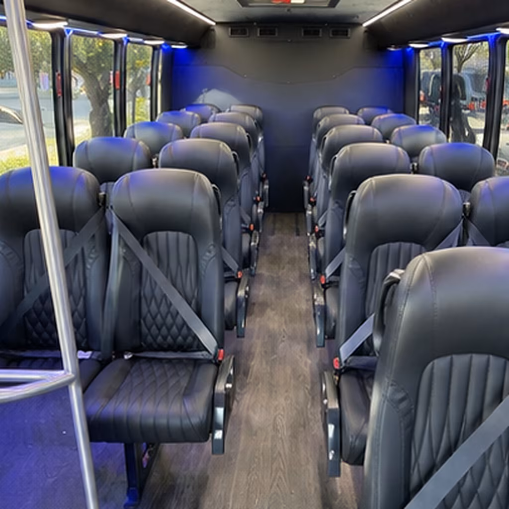 durham 28 passenger minibus inside
