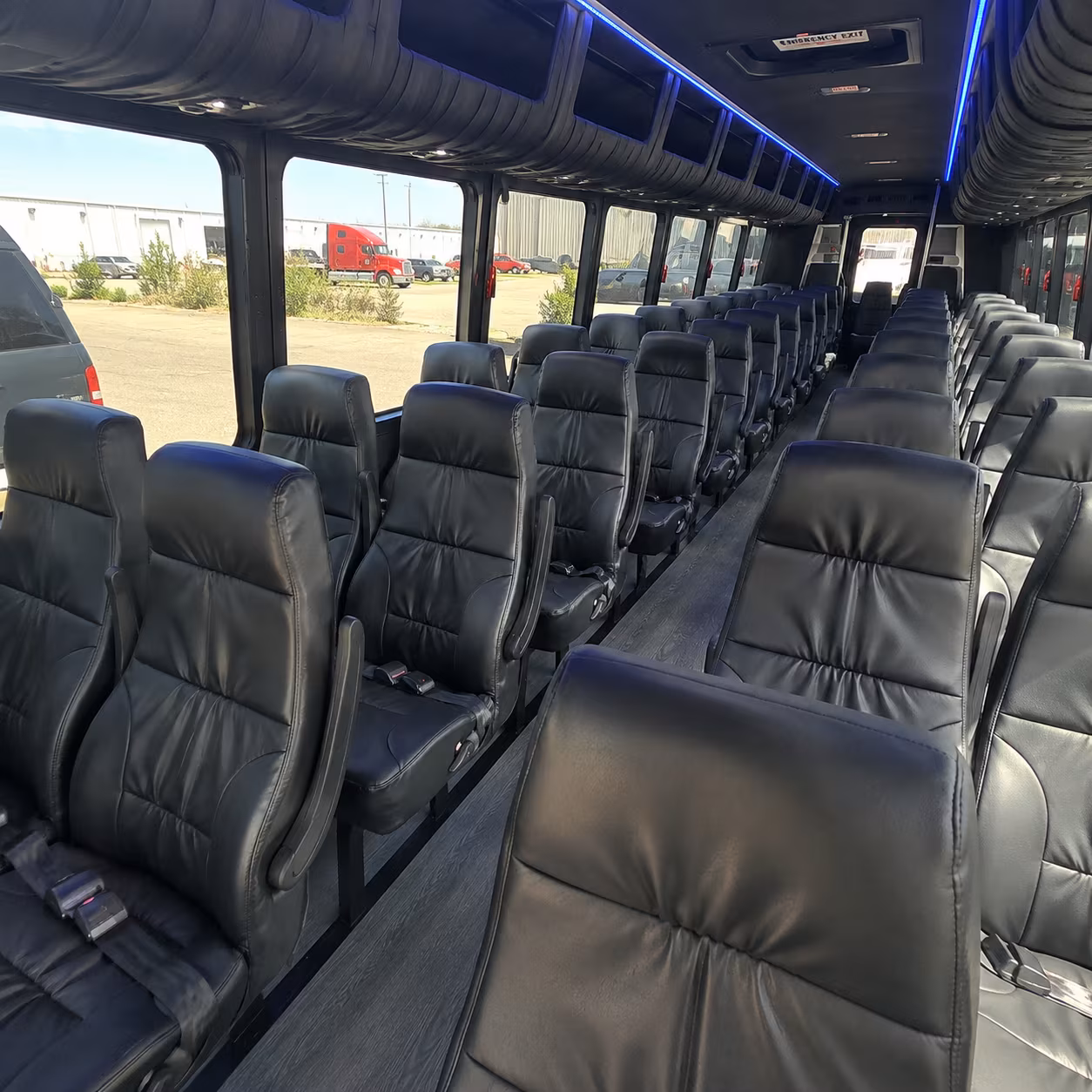 durham 28 passenger minibus interior