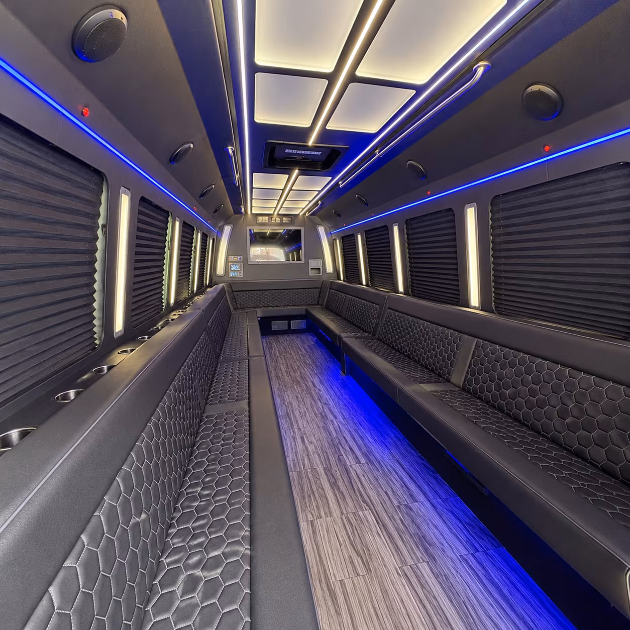 durham 30 passenger party bus interior