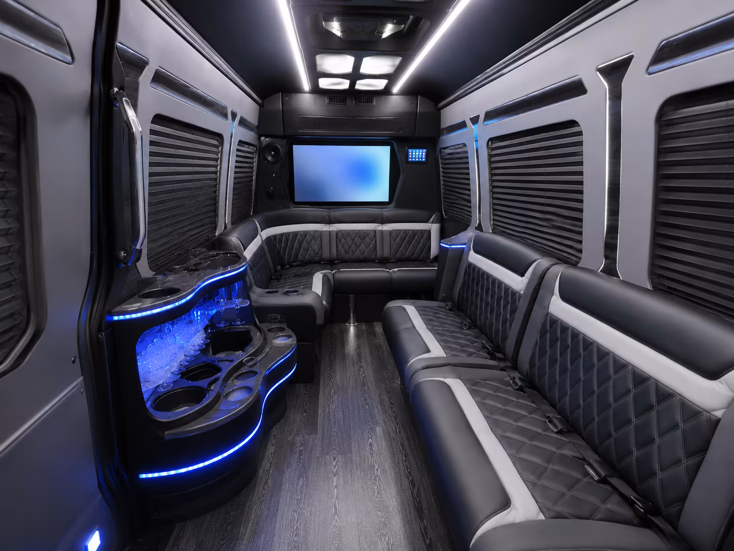 durham sprinter limousine inside